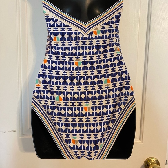 “TRINA TURK” Geometric Halter Tie Swimsuit - Picture 9 of 10